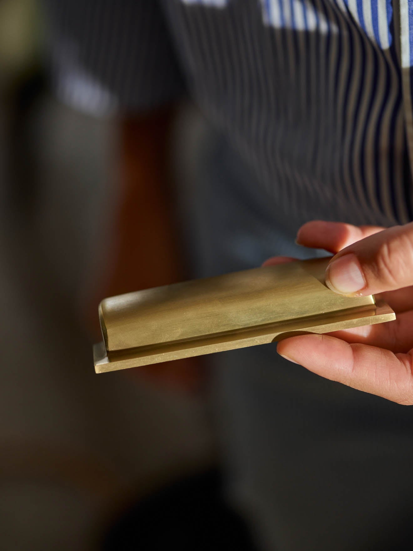 Grove Rectangular Cup Handle, Matt Brass