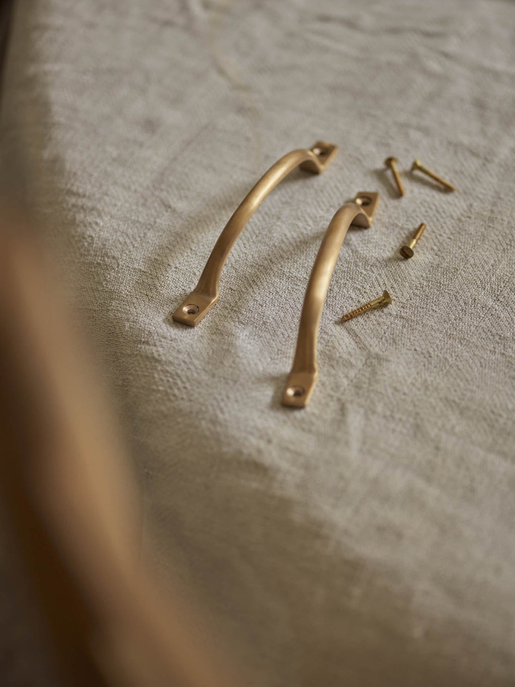 Grove Pull Handle, Short, Matt Brass