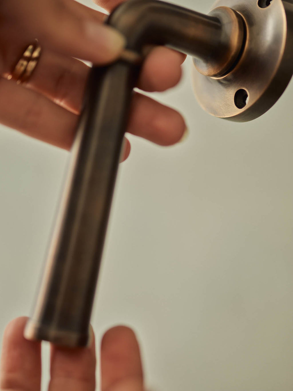 Grove Levered Door Handles, Aged Bronze