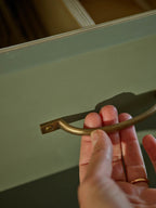 Grove Pull Handle, Short, Antique Brass