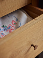 Grove Flattened Knob, Antique Brass