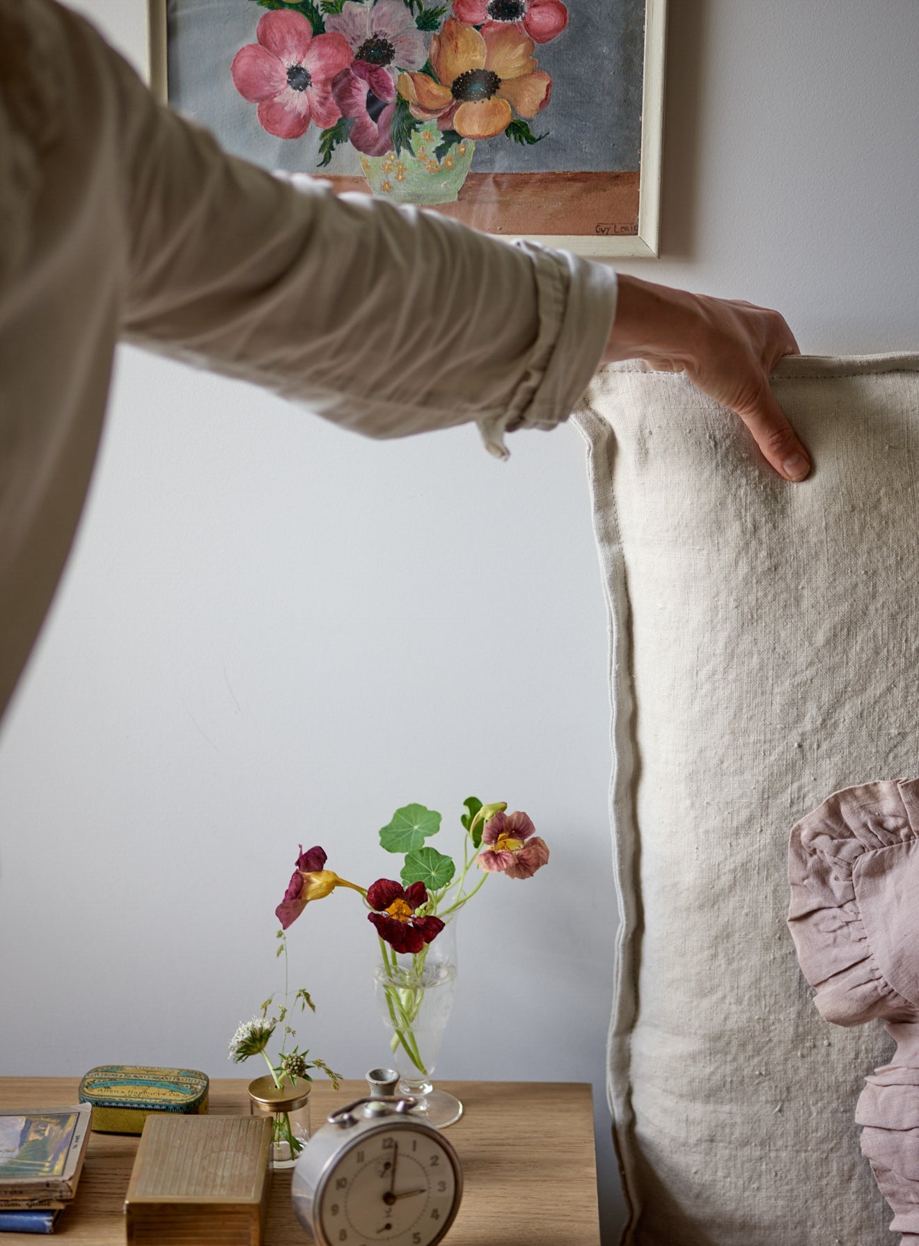 Mila Headboard, Rust Linen