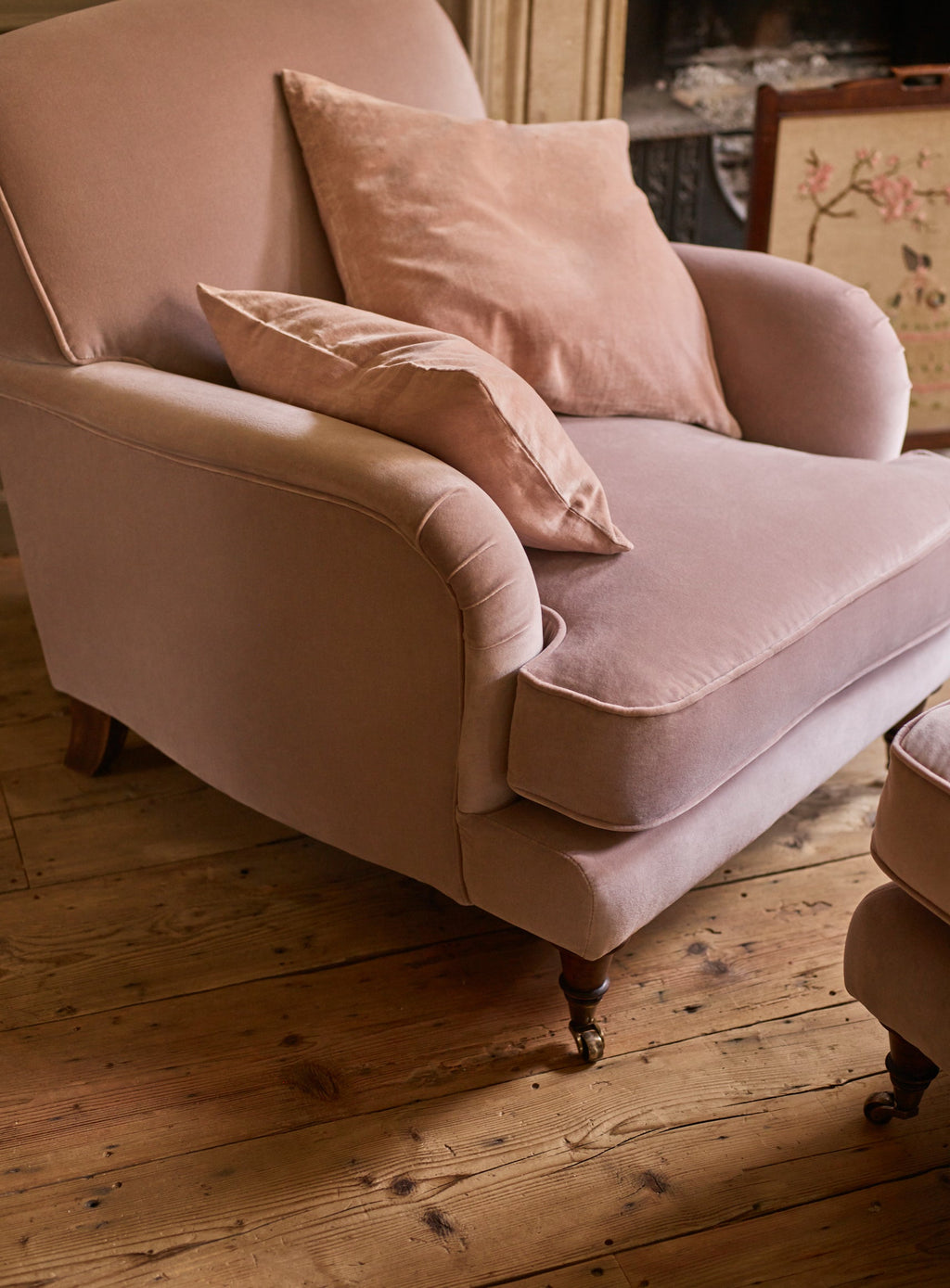 Abington Armchair, Rust Velvet