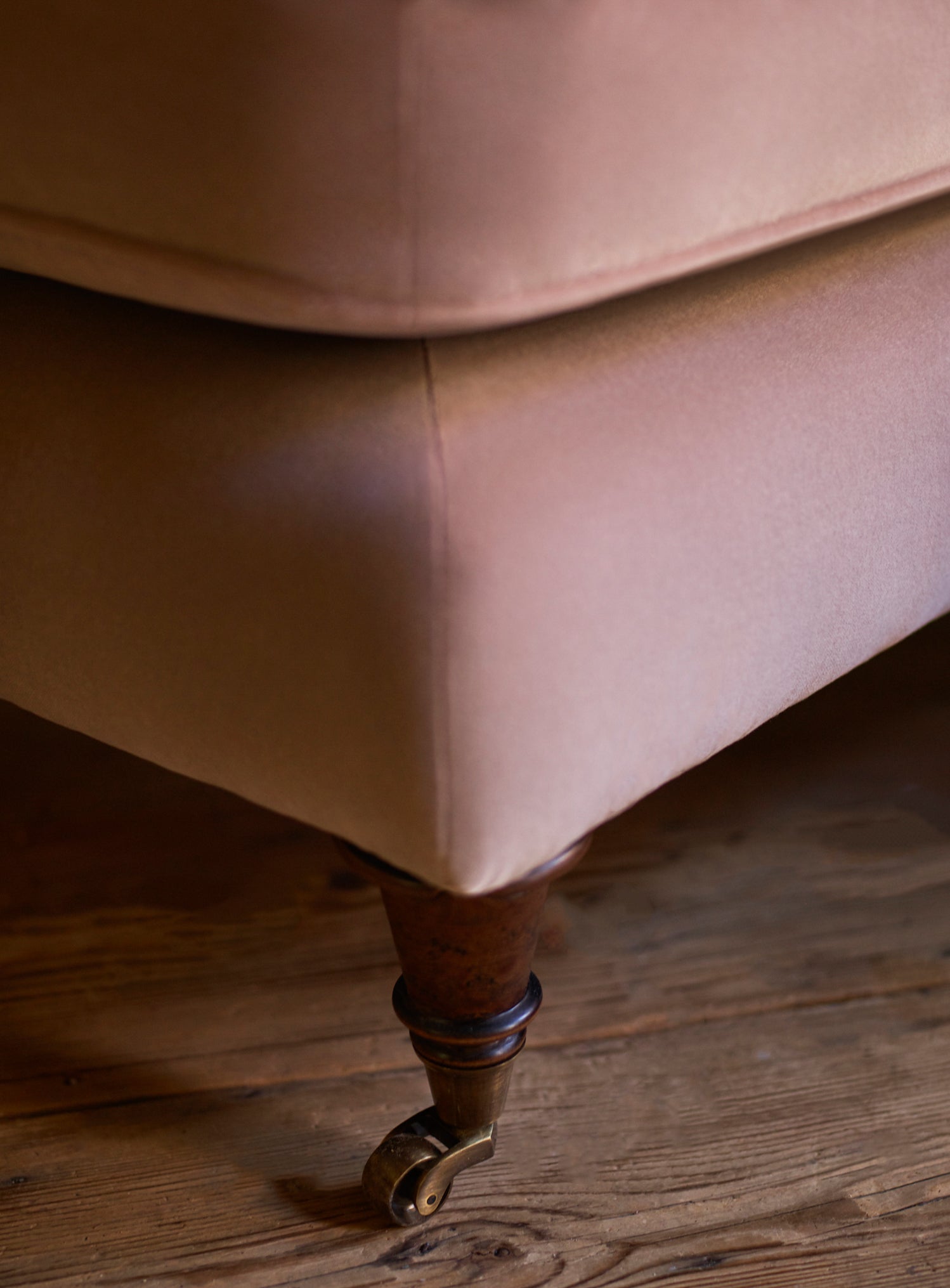 Abington Footstool, Ecru Linen