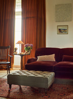 Elbert Footstool, Rust Velvet