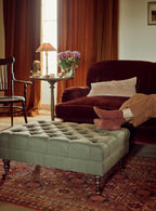 Elbert Footstool, Rust Velvet