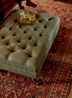 Elbert Footstool, Rust Velvet