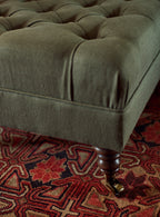 Elbert Footstool, Rust Velvet