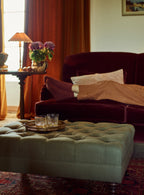 Elbert Footstool, Rust Velvet