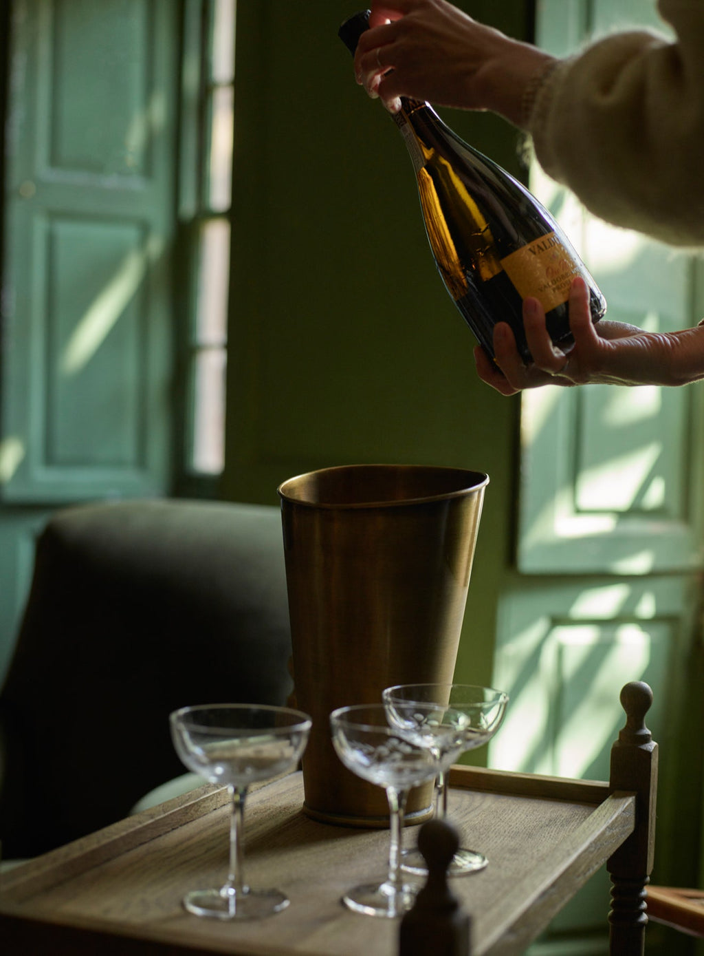 Lena Brass Champagne Cooler