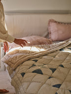 Mila Bed, Heritage Green Stripe