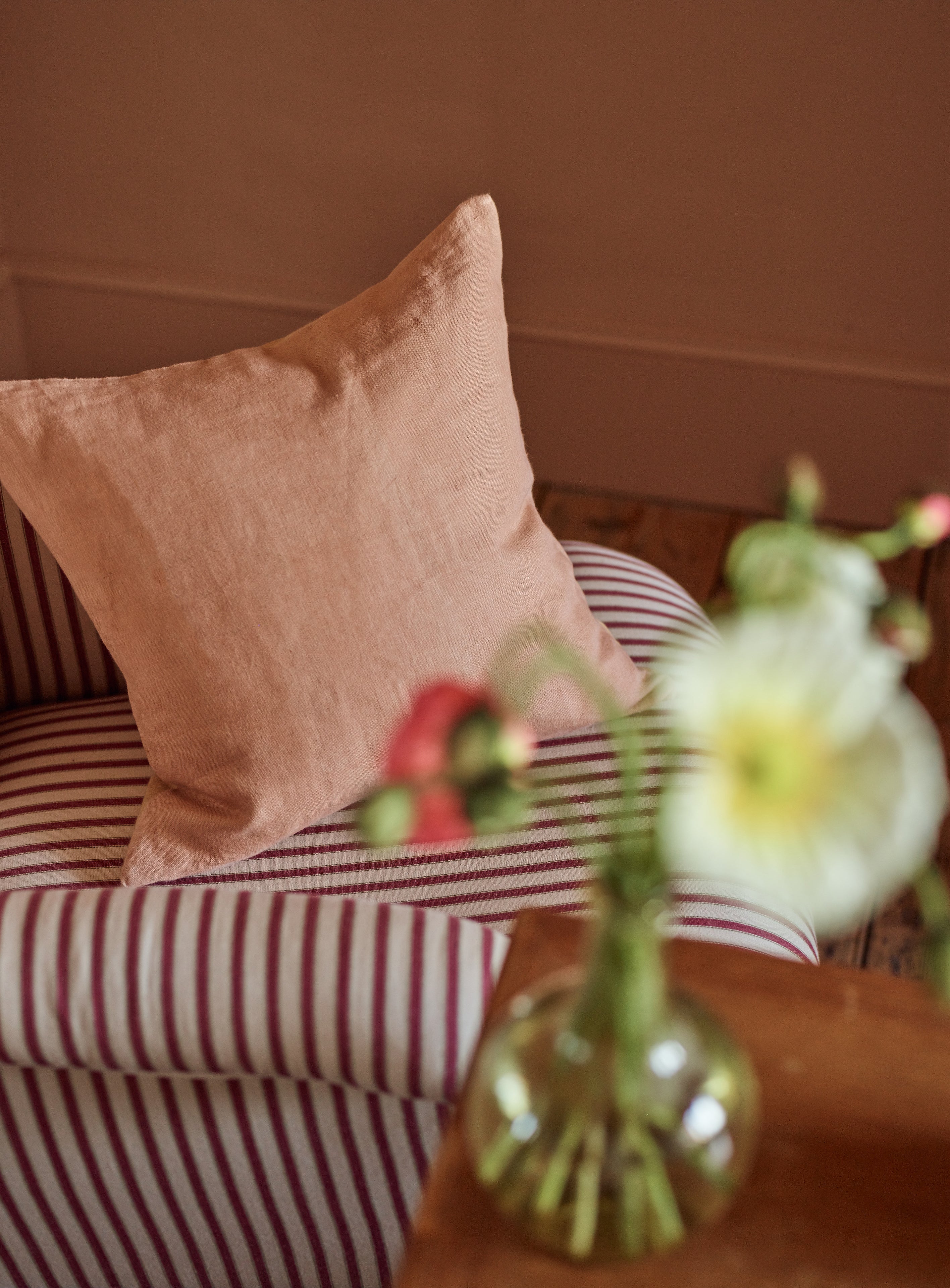 Finley Armchair, Heritage Red Stripe