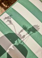 Sudbury Sun Lounger Cushion, Green Awning Stripe