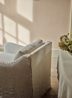 Warren Loose Cover Armchair, Heritage Green Stripe