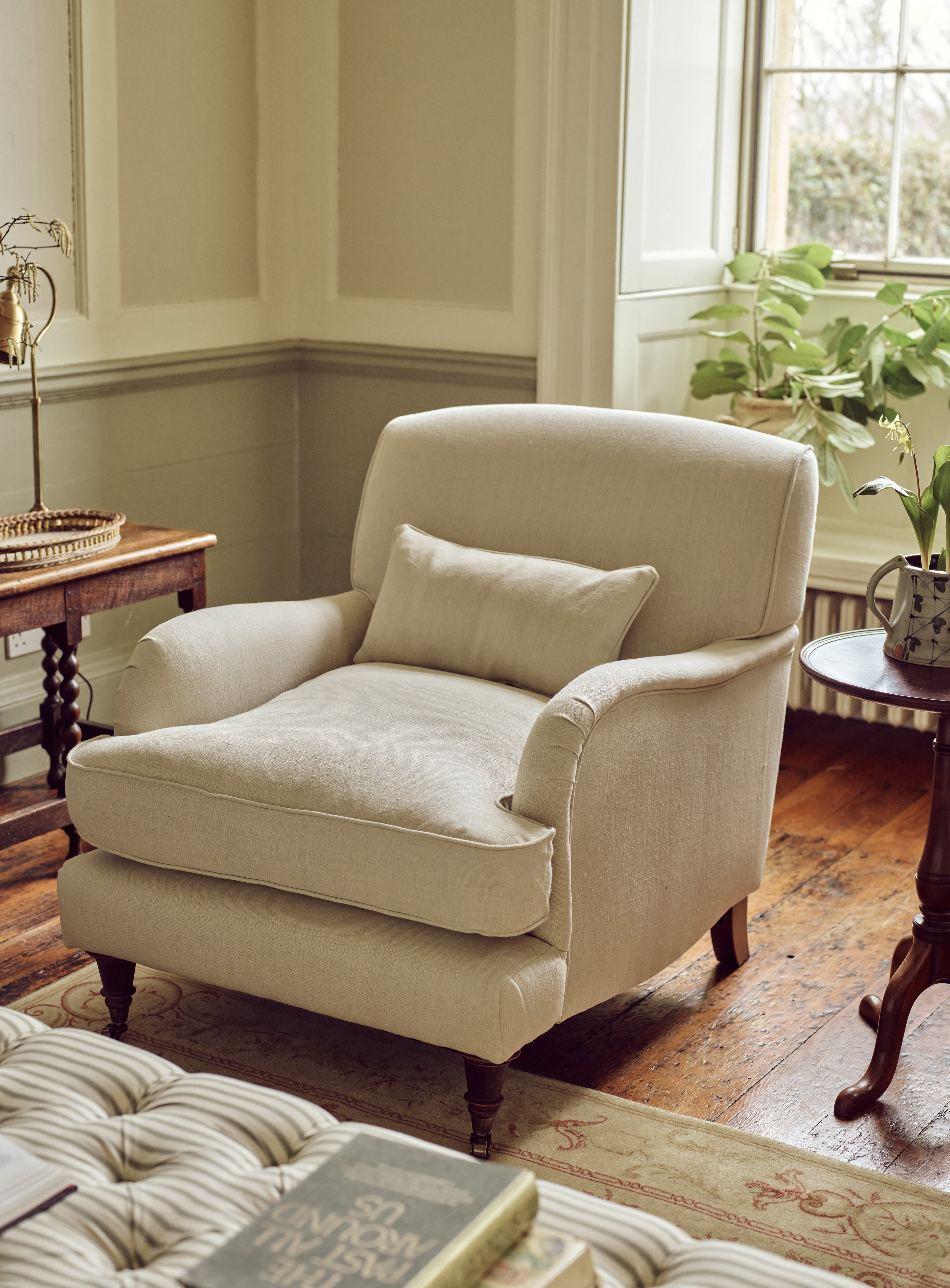 Abington Armchair, Rust Linen