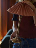 Nora Pleated Lampshade, Small, Plaster Pink