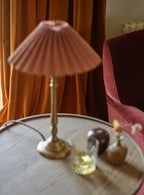 Nora Pleated Lampshade, Small, Plaster Pink