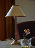 Arlo Card Lampshade, Small, Pink Stripe Trim