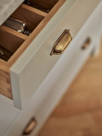 Grove Drawer Handle, Antique Brass