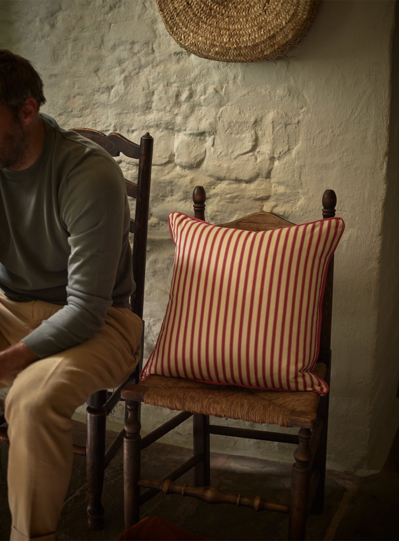 Monroe Red Stripe Cushion