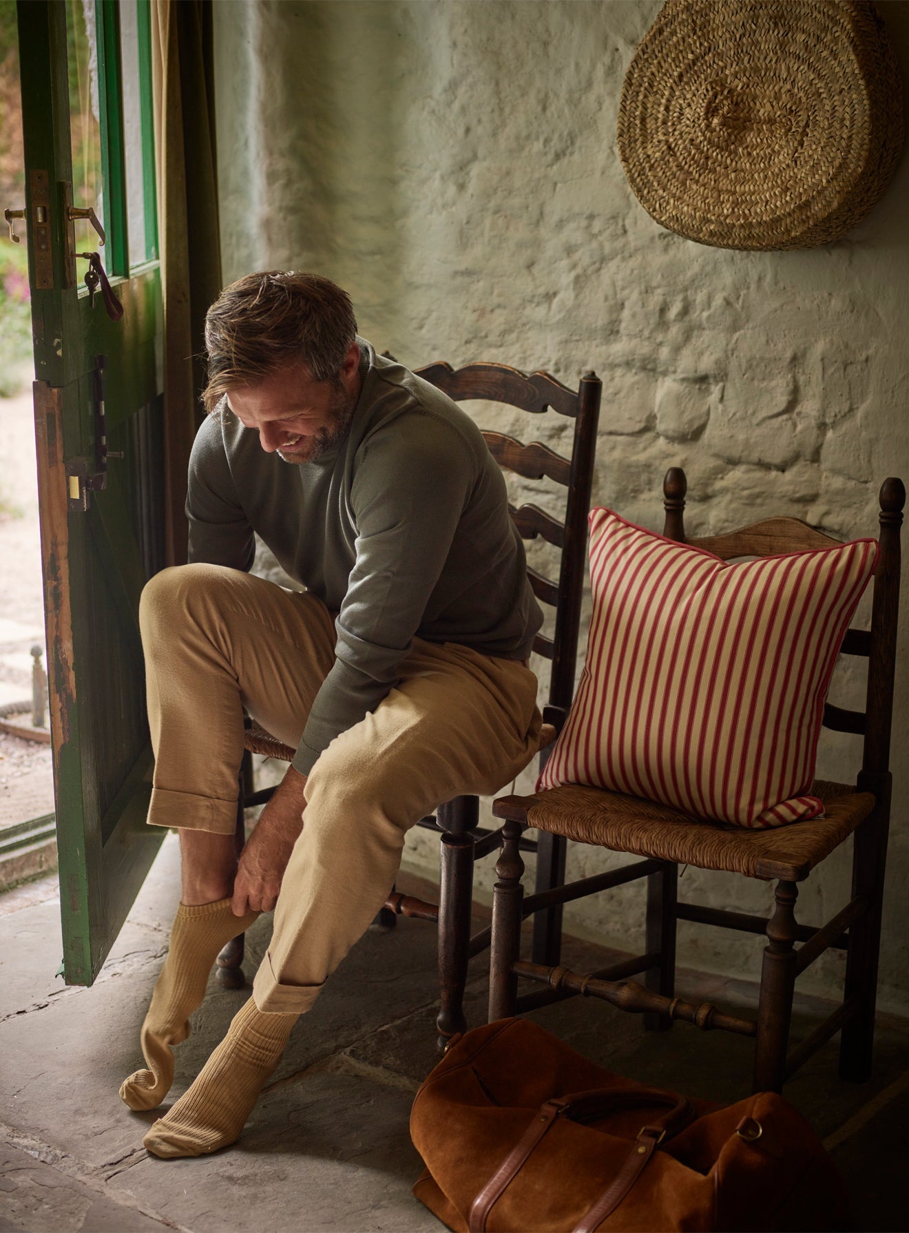 Monroe Red Stripe Cushion