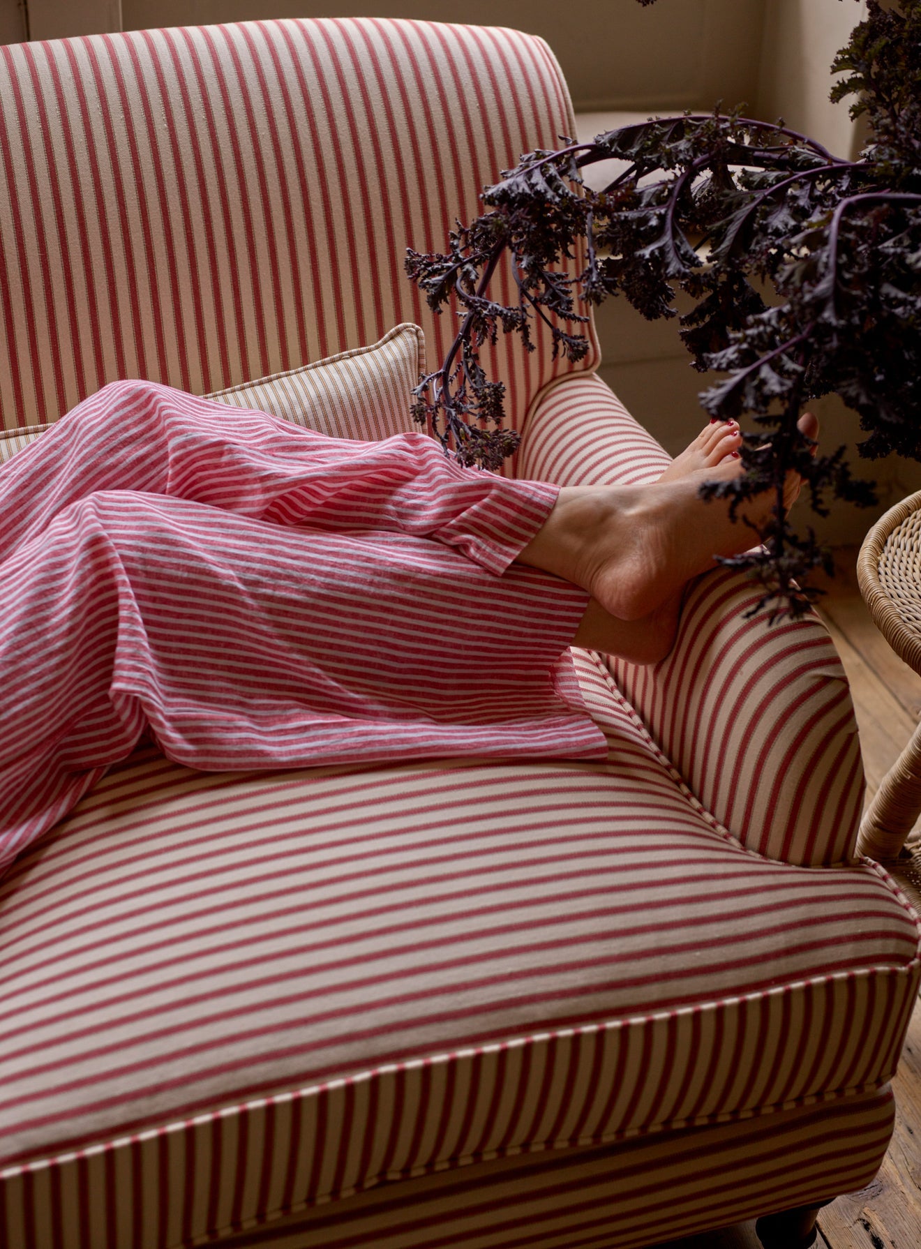 Abington Sofa, Two Seater, Heritage Pink Stripe