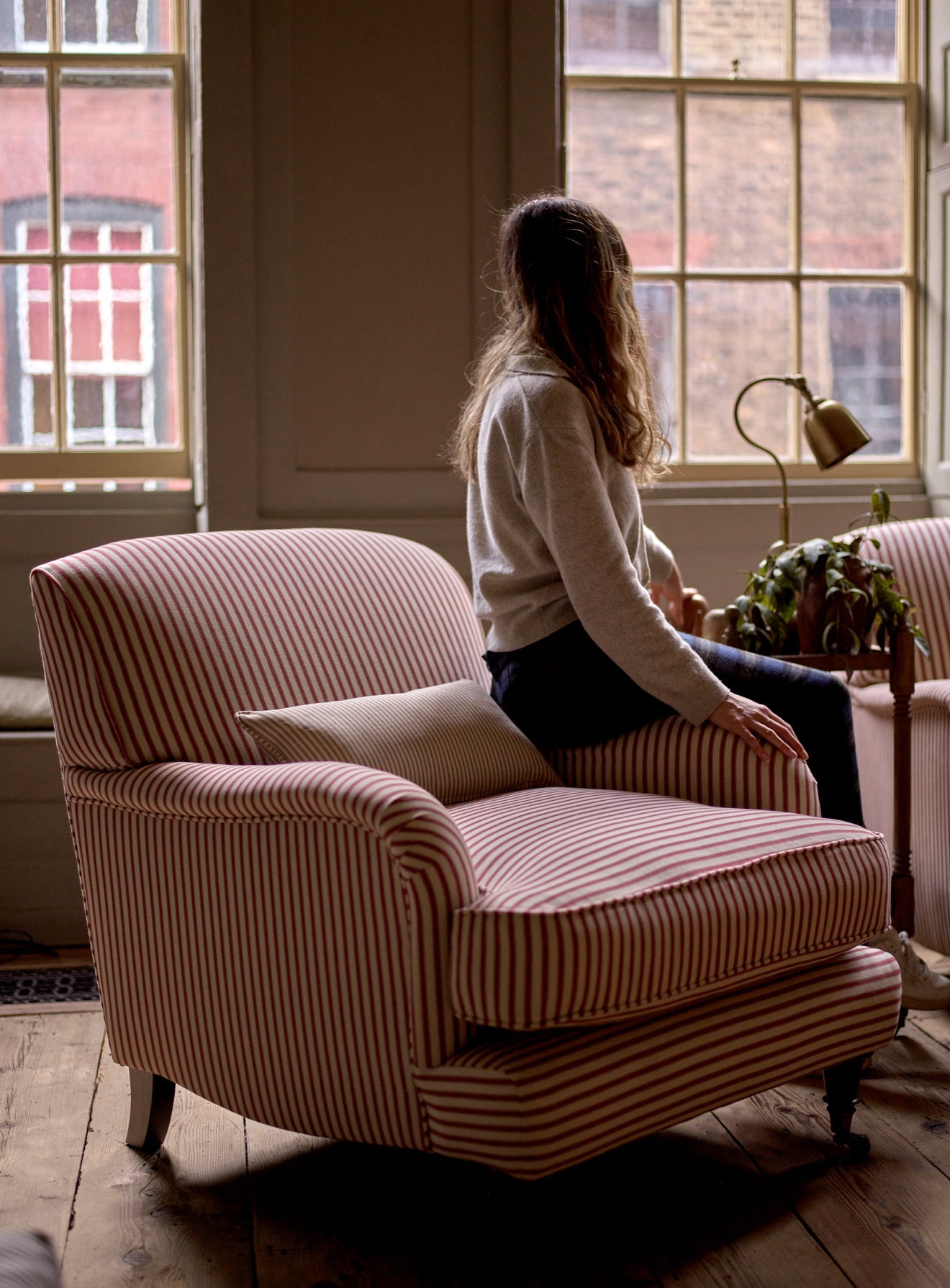Abington Armchair, Heritage Red Stripe
