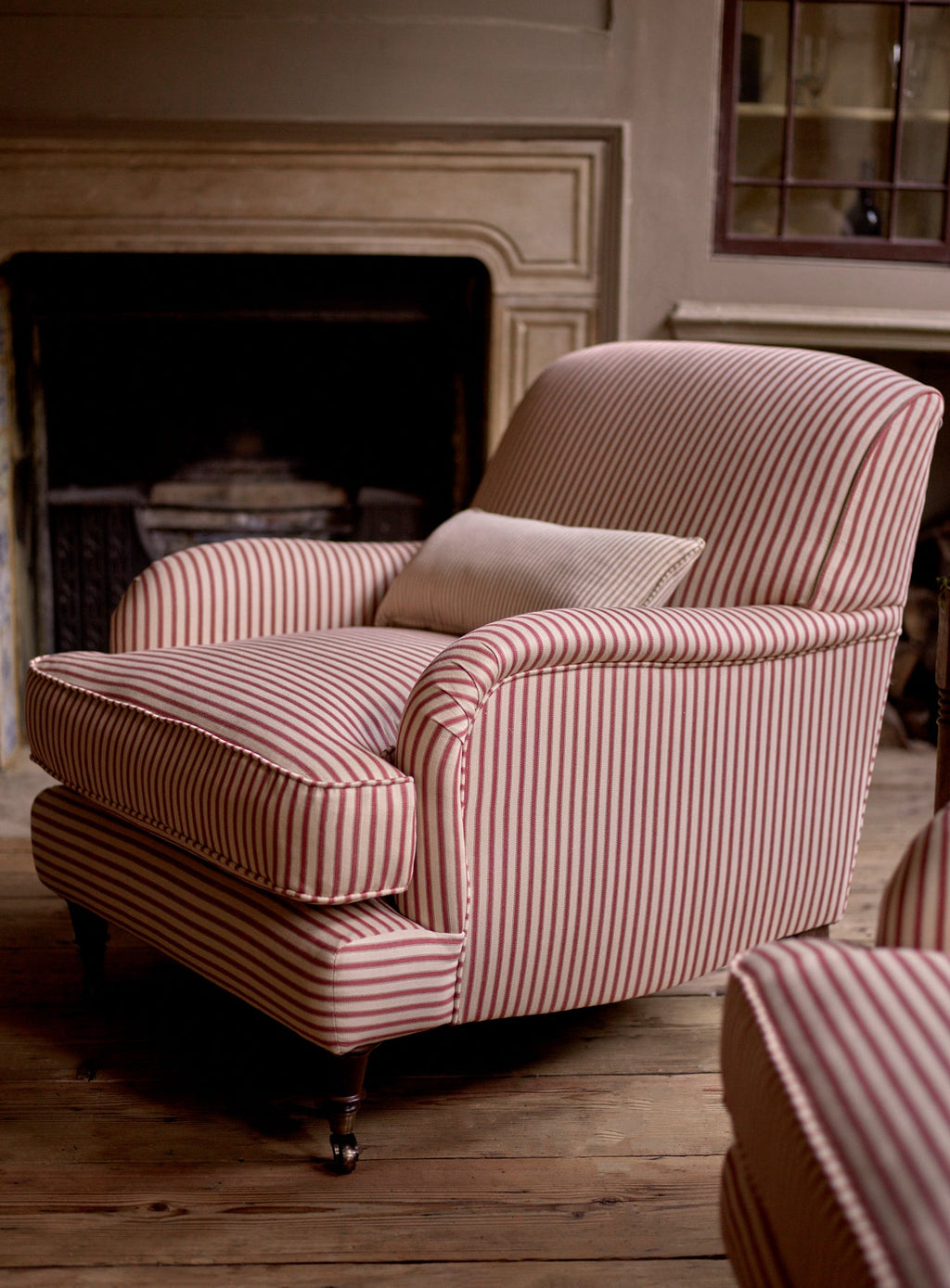 Abington Armchair, Heritage Red Stripe