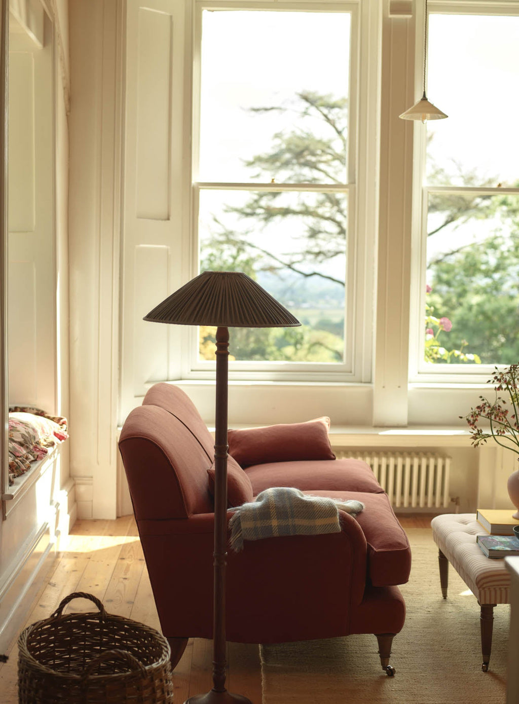 Abington Sofa, Two Seater, Rust Linen