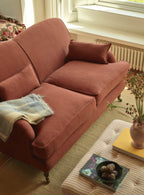 Abington Sofa, Two Seater, Rust Linen