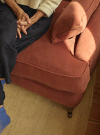 Abington Sofa, Two Seater, Rust Linen