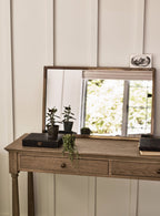 Aster Rectangular Mirror, Antique Brass