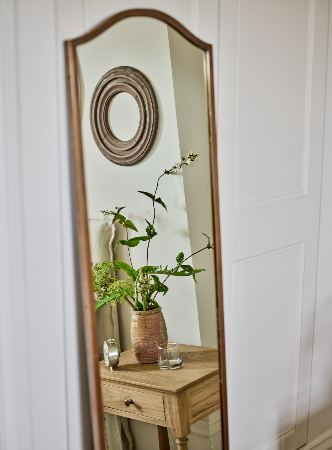 Balcombe Full Length Mirror, Antique Brass