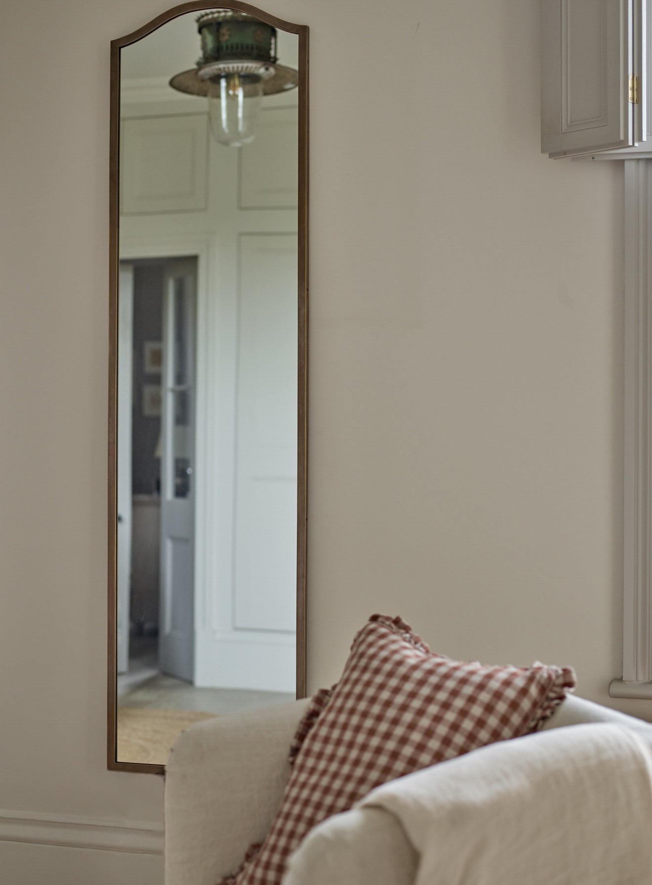 Balcombe Full Length Mirror, Antique Brass