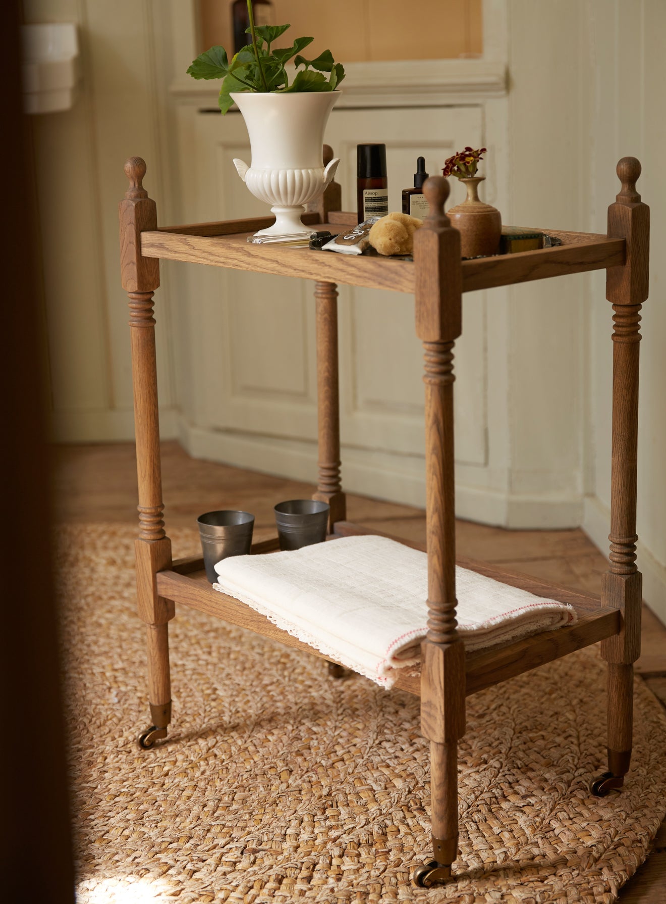 Stanton Oak Drinks Trolley