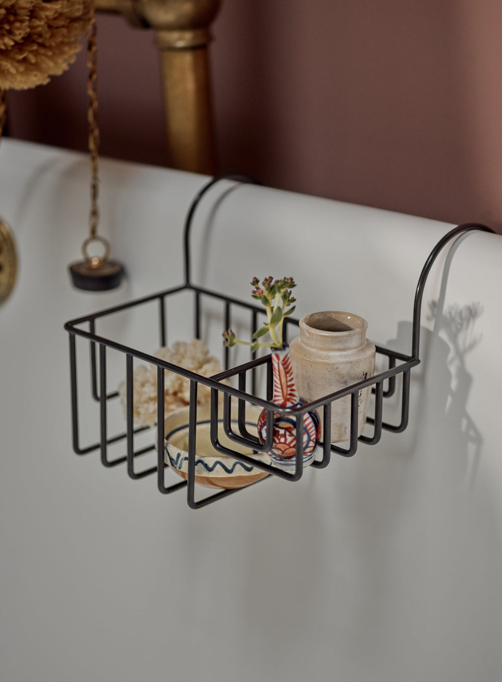 Bilton Bath Caddy, Blackened Brass