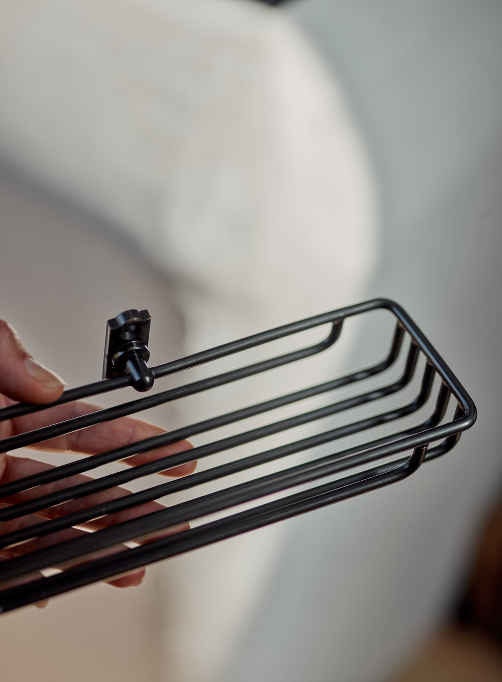 Bilton Shower Caddy, Blackened Brass