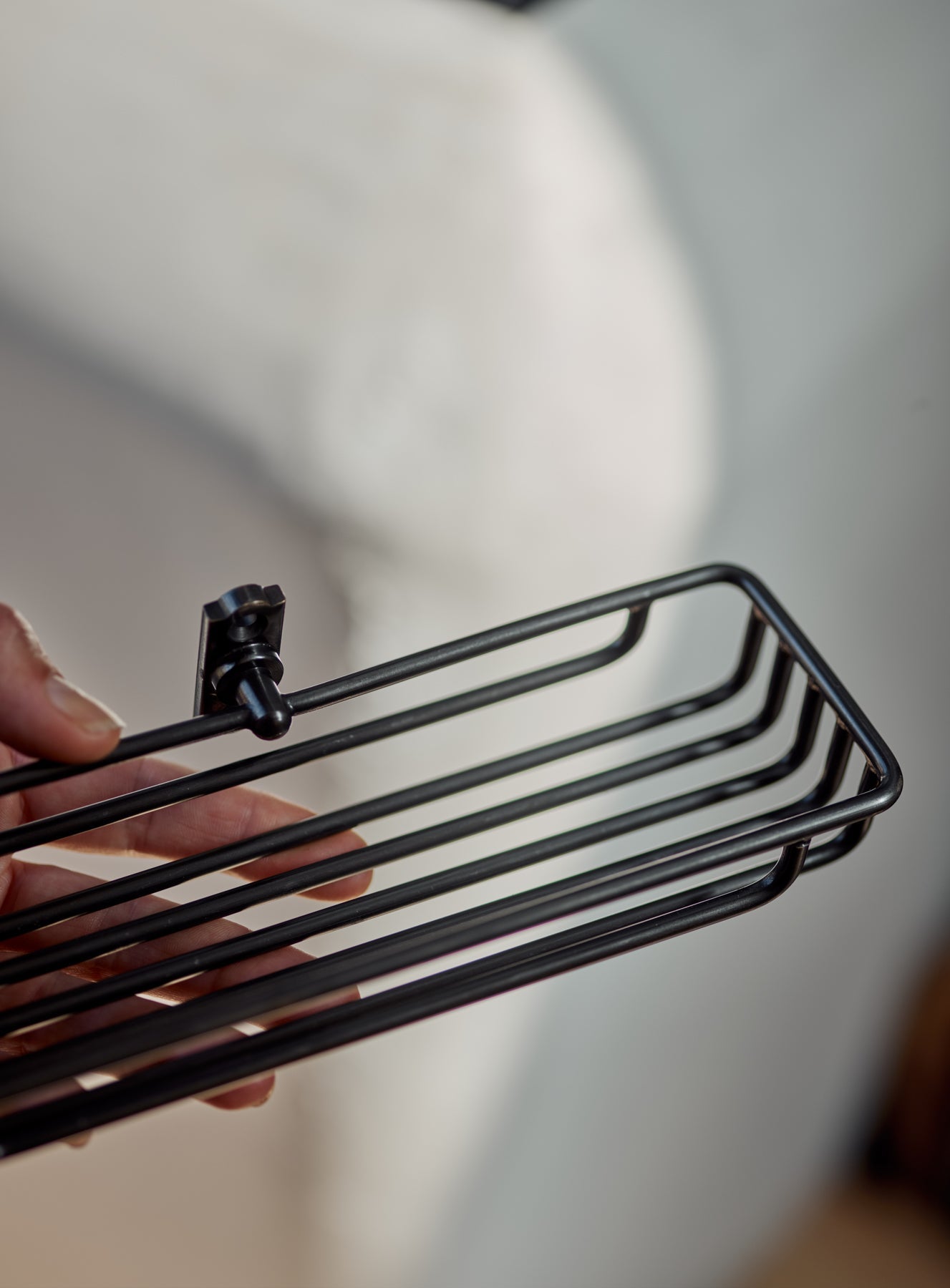 Bilton Shower Caddy, Blackened Brass