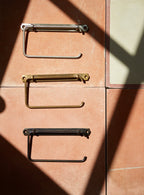 Bilton Toilet Roll Holder, Blackened Brass