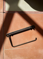 Bilton Toilet Roll Holder, Blackened Brass