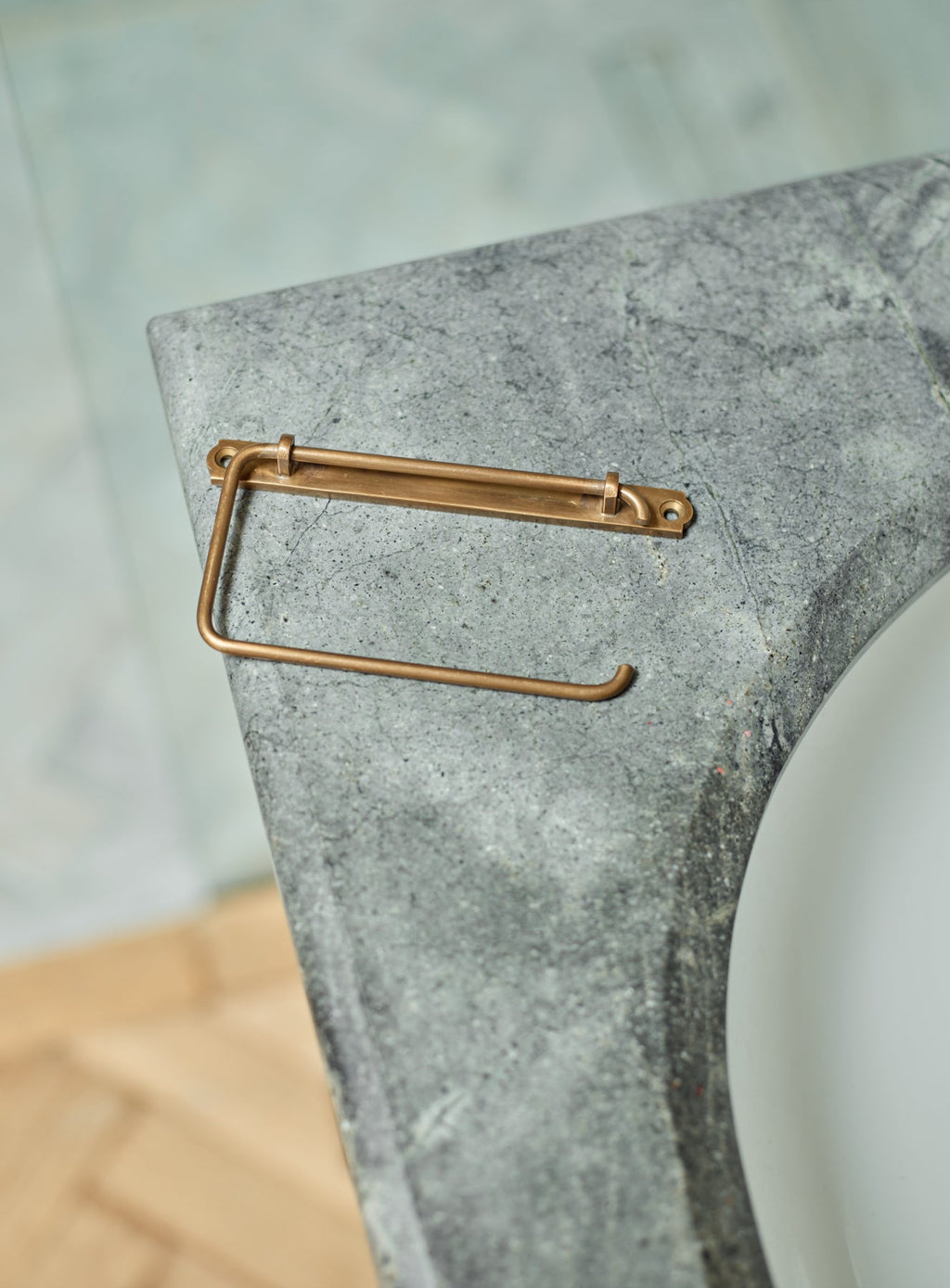 Bilton Toilet Roll Holder, Antique Brass