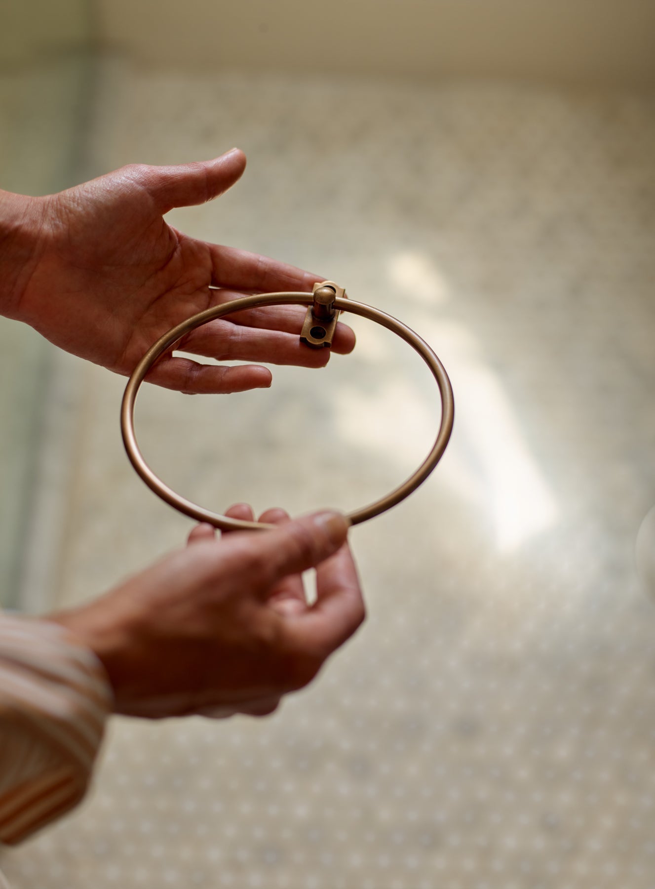 Bilton Towel Ring, Antique Brass