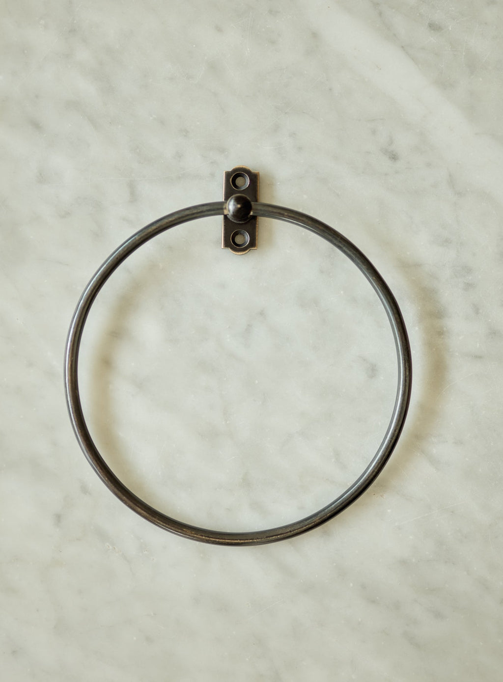 Bilton Towel Ring, Blackened Brass