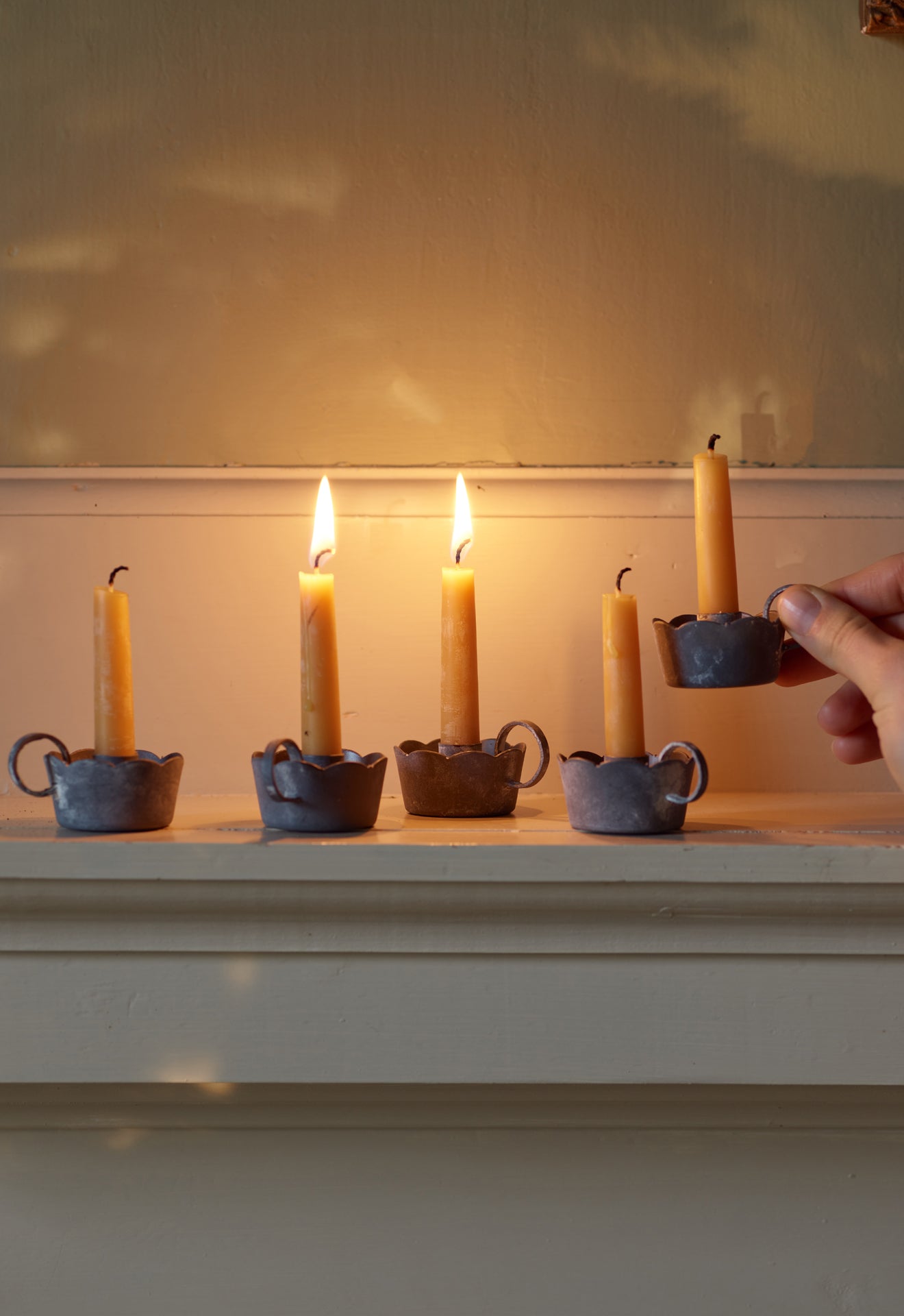 Clemence Scalloped Candlestick Holder