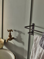 Bilton Double Towel Rail, Blackened Brass
