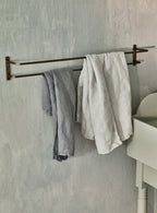 Bilton Double Towel Rail, Antique Brass