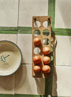 Benedict Oak Egg Rack