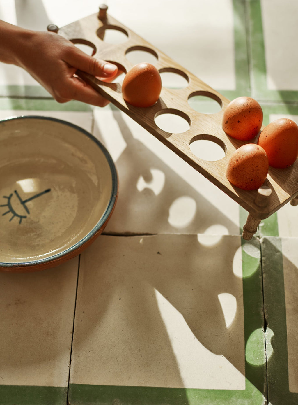 Benedict Oak Egg Rack