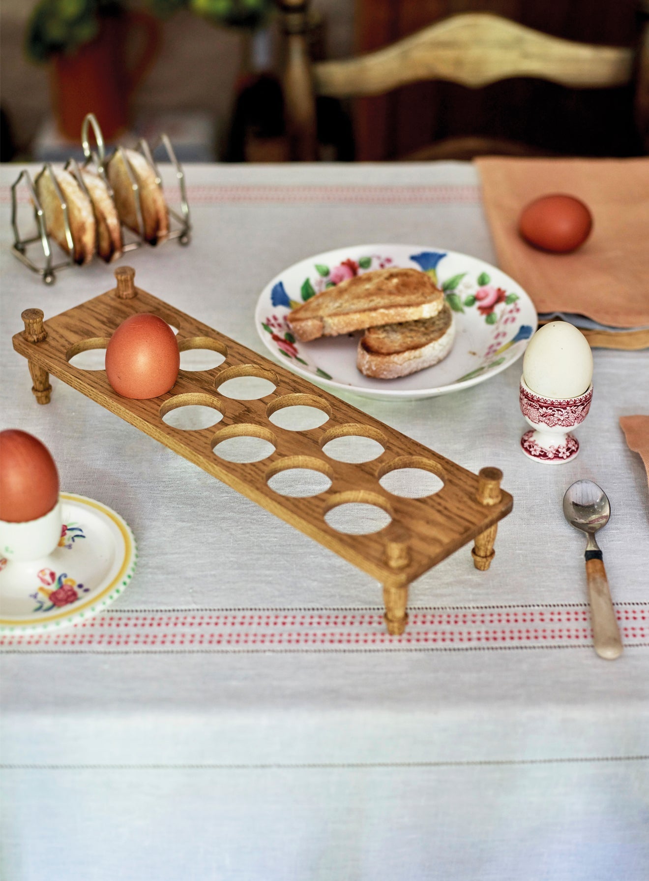 Benedict Oak Egg Rack