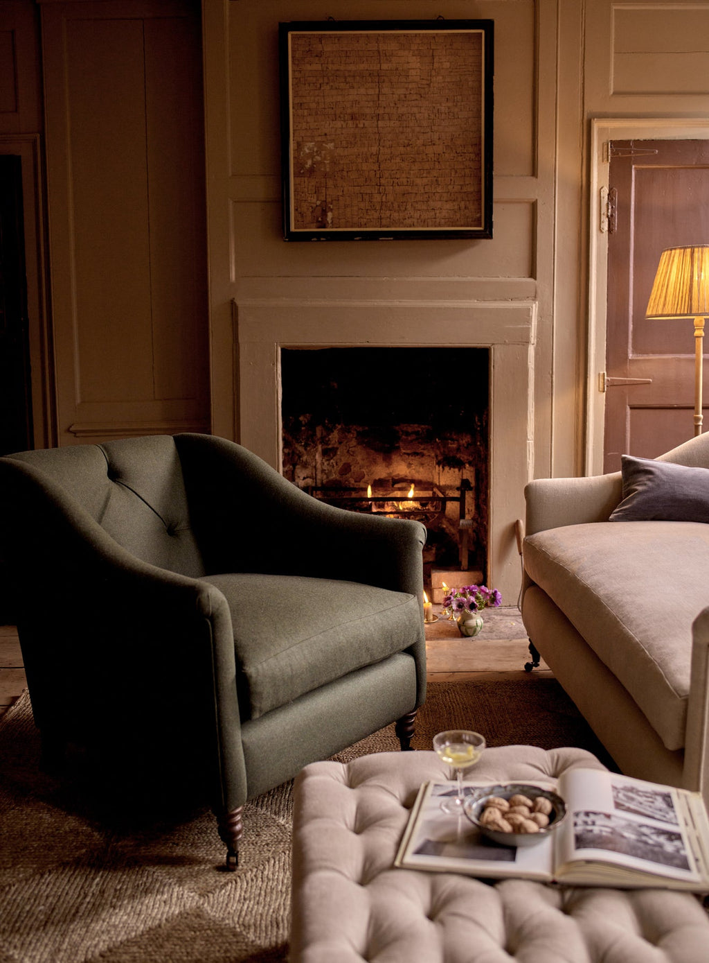 Elbert Armchair, Natural Wool